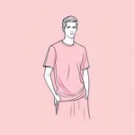 plain pink t-shirt image